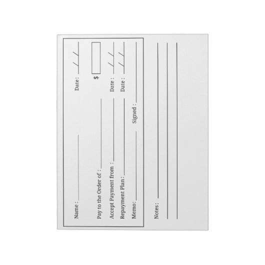 Blank Check - Affirmation - Notepad Notizblock (Rotiert)