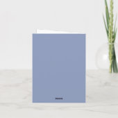 Blank | Chic Monogram gefaltete Hochzeit Danke (Rückseite)