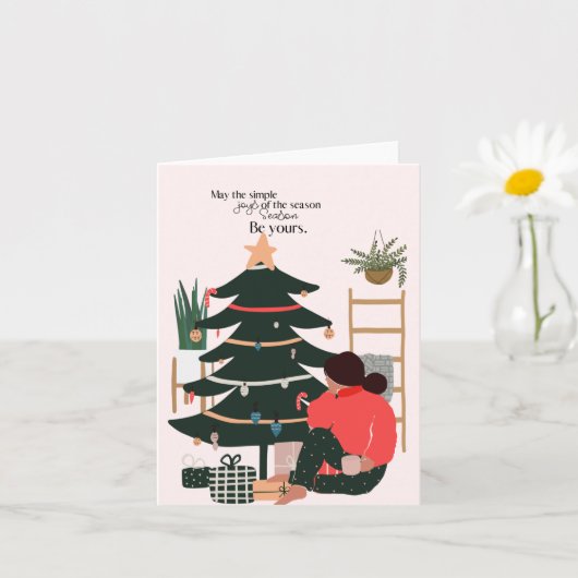 Blank Christmas Card Afroamerikaner Karte (Kleine Pflanze)