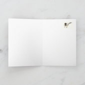 Blank Christmas Chickadee Bird Pointsettia Karte (Innenseite)