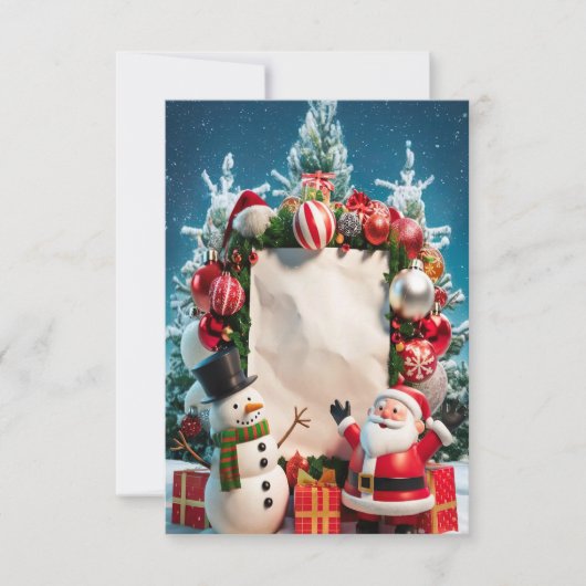 Blank Christmas Invest Card Einladung (Vorderseite)