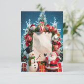 Blank Christmas Invest Card Einladung (Stehend Vorderseite)