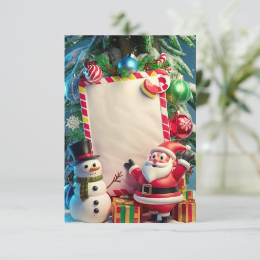 Blank Christmas Invest Card Einladung (Stehend Vorderseite)