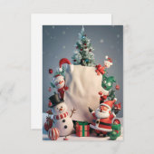 Blank Christmas Invest Card Einladung (Vorne/Hinten)