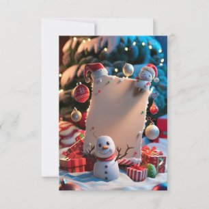 Blank Christmas Invest Card Einladung