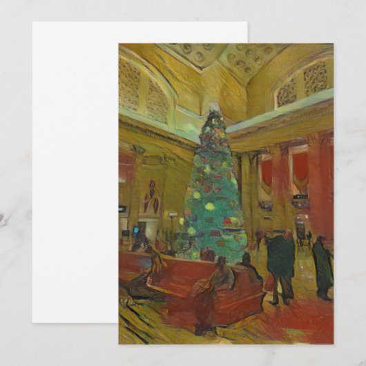 Blank Christmas Tree Card Einladung (Vorne/Hinten)