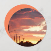 Blank-City-Sonnenuntergang Einladung (Vorne/Hinten)