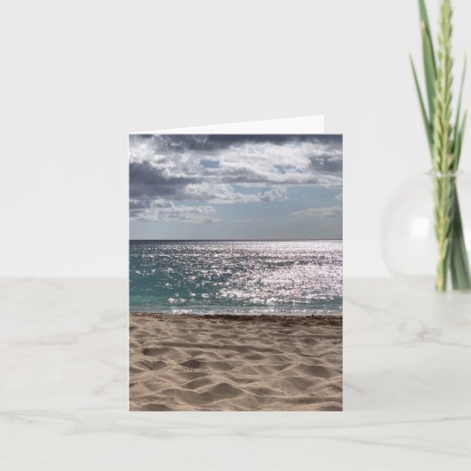 Blank Coastal Beach Card Karte (Vorderseite)