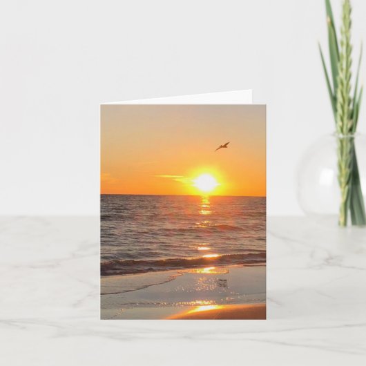 Blank Coastal Beach Sunset Card Karte (Vorderseite)