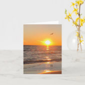 Blank Coastal Beach Sunset Card Karte (Gelbe Blume)