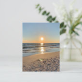 Blank Coastal Beach Sunset Card Postkarte (Stehend Vorderseite)