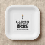 Blank Company Branded Custom Personalized  Pappteller<br><div class="desc">Serve your brand with style using these Custom Personalized Company Branded Paper Plates, designed with a blank template ready for your logo, company name, or custom message. Perfect for business events, office parties, pop-up shops, conferences, or promotional catering, these disposable plates offer a polished way to elevate your brand’s presentation....</div>