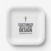 Blank Company Branded Custom Personalized  Pappteller (Vorderseite)