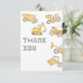 Blank Construction Party Vielen Dank Karten (Stehend Vorderseite)