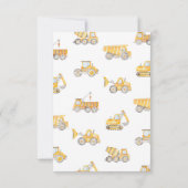 Blank Construction Party Vielen Dank Karten (Rückseite)