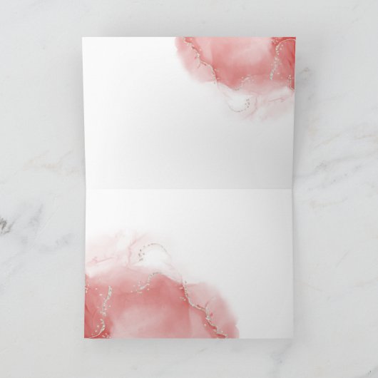 Blank Coral Rose Silver Abstrakt Programm (Innenseite)