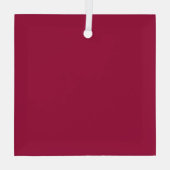 Blank Create your own - Cherry Red Ornament Aus Glas (Rückseite)