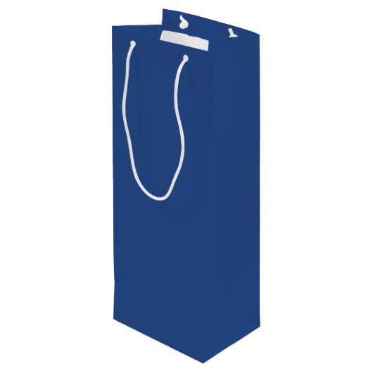 Blank Create your own - Deep Blue Geschenktüte Für Weinflaschen (Rückseite Schrägansicht)