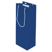 Blank Create your own - Deep Blue Geschenktüte Für Weinflaschen (Vorderseite Schrägansicht)