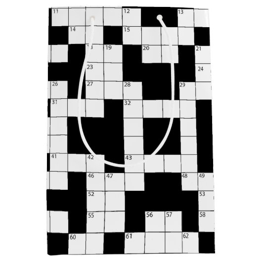 Blank Crossword Puzzle Mittlere Geschenktüte (Vorderseite)