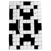 Blank Crossword Puzzle Mittlere Geschenktüte (Rückseite)