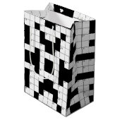 Blank Crossword Puzzle Mittlere Geschenktüte (Rückseite Schrägansicht)