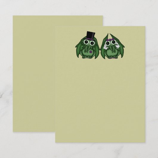 Blank Cthulhu Wedding Einladungen (Vorne/Hinten)