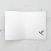 Blank Custom 90 Birthday Hummingbird Garden Blume Karte (Innenseite)