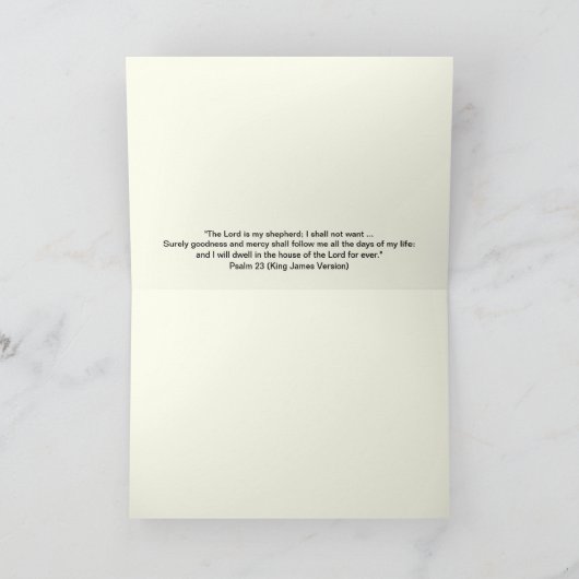 Blank Custom Beileid Danke Karte (Innenseite)