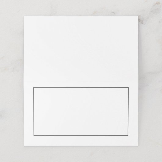 Blank Custom Color Wedding Platzkarte (Außenseite Aufgefaltet)