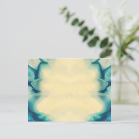 Blank Custom Elegant Jewel Blue Save the Date Ankündigungspostkarte (Stehend Vorderseite)