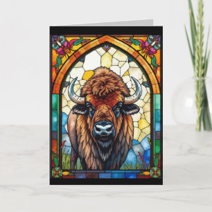 Blank Customizable Occasion Greetin Buffalo, Bison Karte