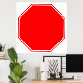 Blank/Customizable Stop Sign Poster (Heimbüro)