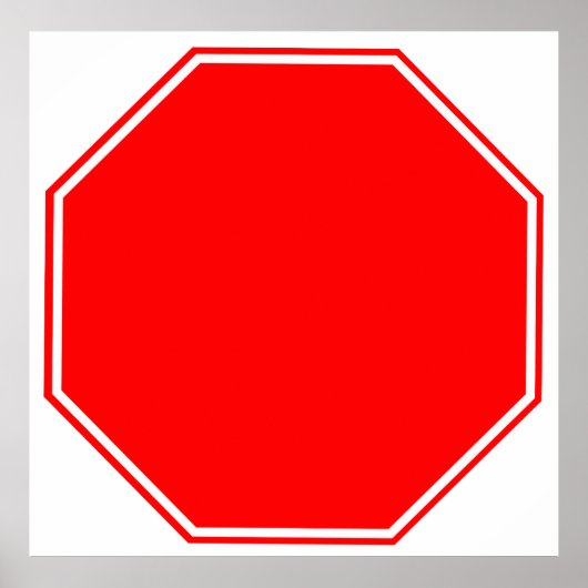 Blank/Customizable Stop Sign Poster (Vorne)