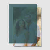 Blank Cyan Pergament Einladungen (Versatz (Ehepaar))