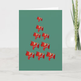 Blank Dala Horse Card Feiertagskarte
