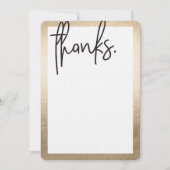 BLANK DANK IHNEN modernen, mit Buchstaben versehen Dankeskarte (Vorderseite)