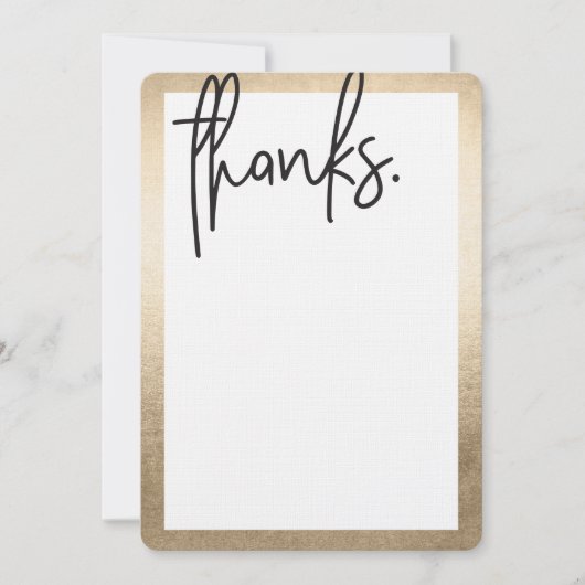 BLANK DANK IHNEN modernen, mit Buchstaben versehen Dankeskarte (Vorderseite)