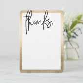 BLANK DANK IHNEN modernen, mit Buchstaben versehen Dankeskarte (Stehend Vorderseite)