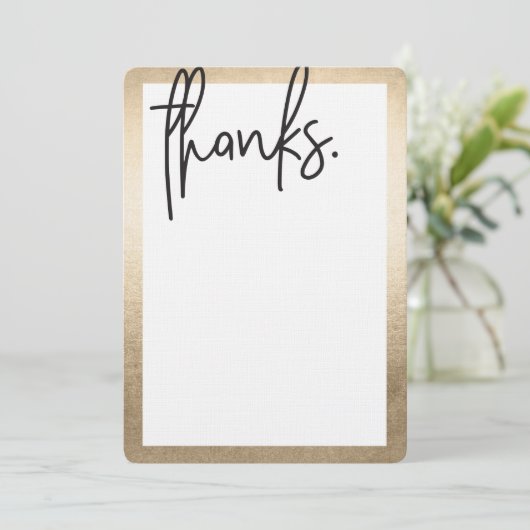 BLANK DANK IHNEN modernen, mit Buchstaben versehen Dankeskarte (Stehend Vorderseite)