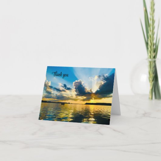 Blank Danke, Sunset Dankeskarte (Vorderseite)