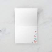 Blank des Schmetterlingsmusters Danke Karte (Innenseite)
