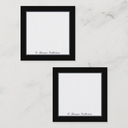 Blank Display Cards for Collections Quadratische Visitenkarte (Vorne/Hinten)