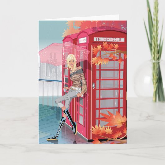 Blank Diva Girl Card Dankeskarte (Vorderseite)