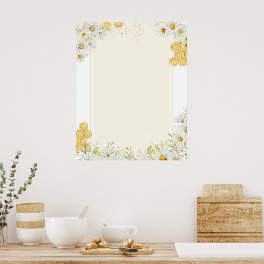 Blank DIY Create make your own Bumblebee Daisy Art Poster (Küche)