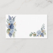 Blank DIY Greenery Dusty Blue Blume Begleitkarte (Rückseite)