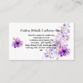 Blank DIY Lila Pink Lavender Blume Begleitkarte (Vorderseite)