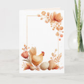 Blank Easter  Greeting Card with Chicken Karte (Vorderseite)