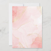 Blank Einladung 12x18 Wasserfarbe Magenta Rosa Ros (Rückseite)