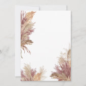 Blank Einladung DIY Pampas Grass Dark Mauve Pink (Vorderseite)